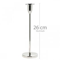 Kynttilänjalka hopea metallia deco kynttilänjalka moderni H26cm