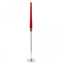 kohteita Kynttilänjalka hopea metallinen koriste kynttilänjalka tikkukynttilöille H31cm