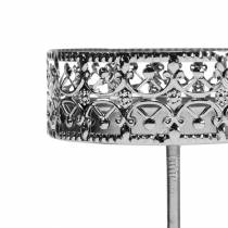 kohteita Filigraani kynttilänjalka hopean kiinnittämiseen Ø6,4cm K12,5cm 4 kpl antiikkia