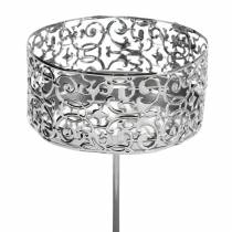 kohteita Kukkaiset kynttilänjalat hopean kiinnittämiseen Ø8,8cm K13,7cm 4 kpl antiikkia