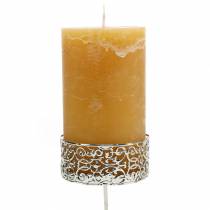 kohteita Kukkaiset kynttilänjalat hopean kiinnittämiseen Ø8,8cm K13,7cm 4 kpl antiikkia