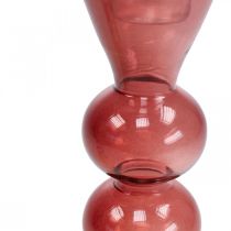 Kynttilänjalka lasi kynttilänjalka pinkki/ruusu Ø5-6cm K19cm 2kpl