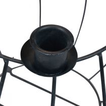 kohteita Kynttilänjalka metalliharmaa verkkokori Adventtiseppele Ø14cm