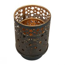 kohteita Metallinen kynttilänjalka musta/kulta tähdet H13,5cm/19cm 2 kpl sarja