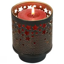kohteita Metallinen kynttilänjalka musta/kulta tähdet H13,5cm/19cm 2 kpl sarja