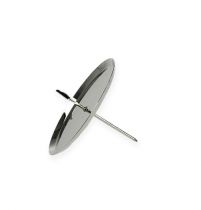Kynttilänjalka hopea Ø7cm 4kpl