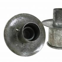 kohteita Step kynttilänjalka setti hopea antiikki Ø9,5-10,5cm H7-14cm 4kpl
