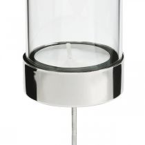 Kynttilänjalka metallin/lasin kiinnittämiseen Ø5cm K14cm 4kpl
