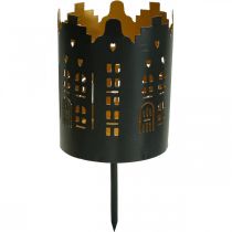 Kynttilänjalka City Black Tealight teline kiinnitettäväksi Ø8cm