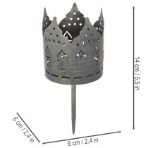 kohteita Tuikkupidikkeet piikkillä, talonmuotoiset pylväskynttilöiden pidikkeet, 6 cm, 2 kpl