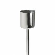 kohteita Metallinen kynttilänjalka kapeneville kynttilöille hopea Ø2.2cm K28cm 2kpl
