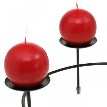 kohteita Kynttilänjalka 4 kynttilän musta metalli pöytäkoriste Ø23,5cm 2kpl