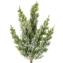 kohteita Keinotekoisesti lumen peittämä männynoksa kukka-asetelmiin ja adventtikoristeisiin, 40 cm, 3 kpl