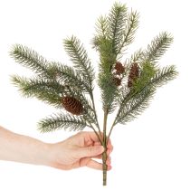 kohteita Keinotekoinen kuusenoksa kartiokoristeella, 41cm