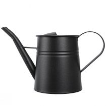 kohteita Tyylikäs pieni koristeellinen kastelukannu, mustaa metallia, 30x13x17cm, 1,7l, ruukku, asunto-/parvekekoristeeseen