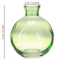 kohteita Pienet lasimaljakot, sipulimaiset minimaljakot, vihreät, Ø7,5 cm, K9 cm, 6 kpl