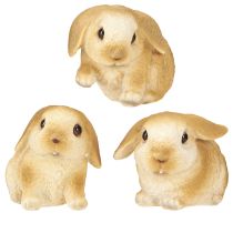 kohteita Pieni pääsiäispupu koristelu Pupu Polyresin 9×6×6,5cm 3kpl
