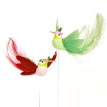 kohteita Hummingbird koriste tikussa turkoosi viininpunainen 13-15cmx9-10cm 6 kpl
