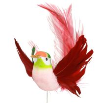 kohteita Hummingbird koriste tikussa turkoosi viininpunainen 13-15cmx9-10cm 6 kpl