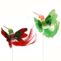 kohteita Hummingbird koriste tikussa turkoosi viininpunainen 13-15cmx9-10cm 6 kpl