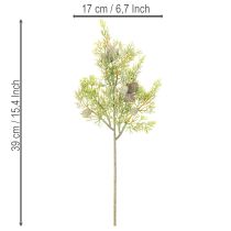 kohteita Keinotekoinen havupuun oksa käpyineen keinotekoiseksi pöytäkoristeeksi, 39 cm, 4 kpl