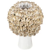 kohteita Päämaljakko Keraaminen ruusumaljakko Valkoinen Ruskea Ø19cm K2,5cm