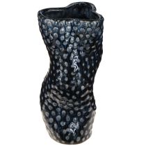 kohteita Coral koriste maljakko keraaminen sininen beige kaareva H20cm