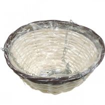 kohteita Riippukori, kasvikulho ripustamiseen valkoinen, ruskea, nuhjuinen chic Ø31,5cm