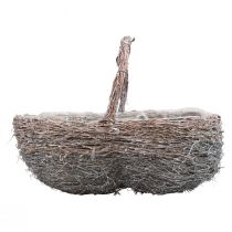 Kori kahvalla kasvikori kalkittu 40/34/27cm sarja 3