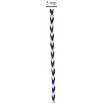 kohteita Raidallinen lahjanauha/-naru luovaan koristeluun, 3 mm paksu, 20 m pitkä