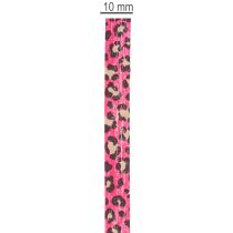 kohteita Koristeellinen nauha, leopardikuvioinen, pinkki, kihara nauha lahjapaketointiin ja askarteluun, 10 mm, 100 m