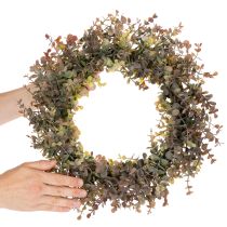 kohteita Keinotekoinen eukalyptusseppele, syyskoriste, pyöreä, 45 cm