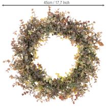 kohteita Keinotekoinen eukalyptusseppele, syyskoriste, pyöreä, 45 cm