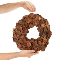 kohteita Kuivattu lootusseppele, koristeellinen oviseppele, 35cm