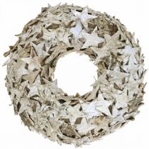 Koristeseppele tähdet koivun tuohi pöytäkoristeet adventtikoivu Ø25cm