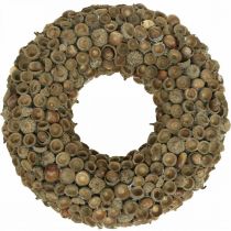 Syksyn koriste-seppele tammenterhoista luonnollinen seppele Ø30cm