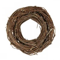 Deco Wreath Vine Ø25cm Ruskea Luonnollinen seppele oksista pöytäkoristeita