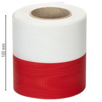kohteita Moiré-valko-punaiset kranssinauhat 100 mm