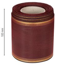 kohteita Bordeaux-seppelenauha 100mm moiré-tafti hääkoristelu