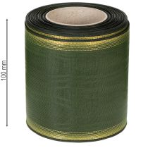 kohteita Kranssinauha, moiré, tummanvihreä, 100 mm koristenauha, taftinauha
