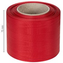 kohteita Punainen seppelenauha 75 mm x 25 m - Hautajaiskukkakauppa ja -koristeet, Kestävä nauha kirjaimiin