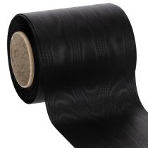 kohteita Musta kranssinauha 100mm 25m - surunauha, rusettinauha, koristenauha, kukkakauppojen tarvikkeet