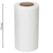 kohteita Valkoinen hautajaiskukkaseppelenauha, 175 mm leveä, 25 m pitkä, korkealaatuinen asetaattinauha