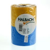 kohteita Moiré-seppelenauhat 150 mm sinisenä ja keltaisena - ensiluokkainen suru- ja koristenauha juhliin, rusettinauha