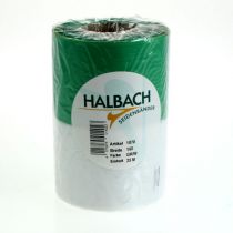 kohteita Moiré-seppelenauha vihreänvalkoinen 150 mm, koristenauha, rusettinauha, taftilaatua 25 m