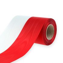 Seppeleen nauhat moiré valko-punainen 150 mm
