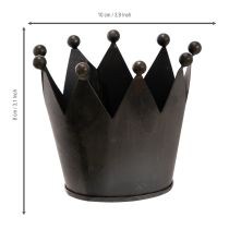 kohteita Metallinen kruunu, pieni koristeellinen kruunu pöytäkoristeeseen, 10 cm