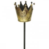 Teekynttilätelineen kruunu kiinnitettäväksi messinkiä Ø9,5cm H50cm