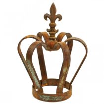 kohteita Vintage koristeellinen kruunu patina metalli koristelu Ø20cm H28cm