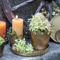 kohteita Kruunun kynttilänjalka metallinen antiikki messinki look Ø12.5cm K11.5cm